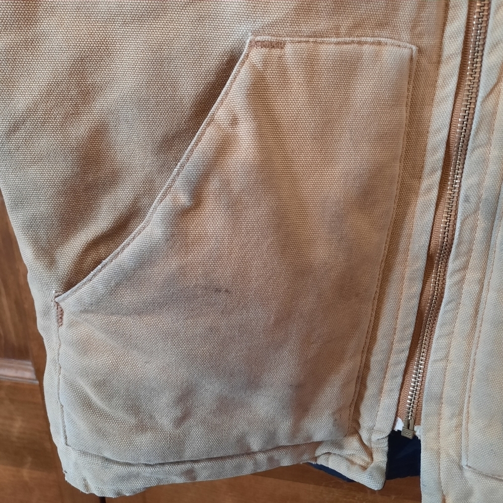 Vintage Y2K Carhartt Brown Duck Canvas Quilt Artic Lined Vest V01-BRN Size Small - Picture 7 of 14